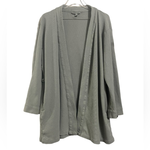 SKIMS Sage Green Brushed Micro Waffle Knit Robe - Picture 1 of 7